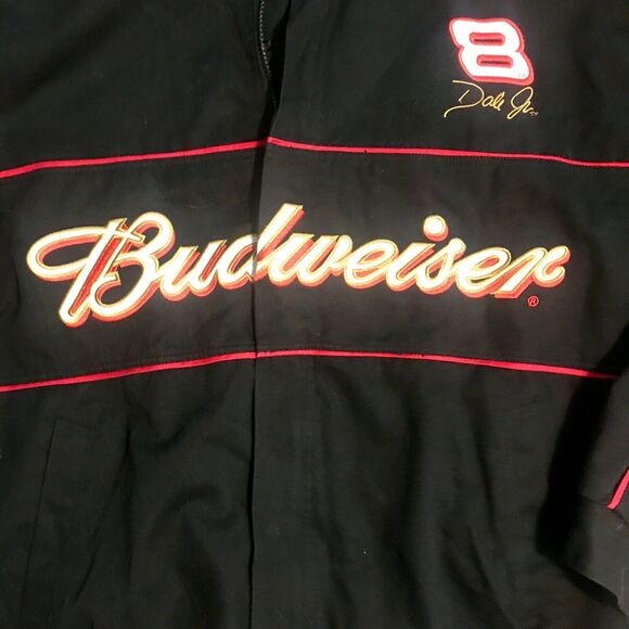 NWOT-DALE EARNHARDT #8 BUD BUDWIESER BEER NASCAR RACING JACKET WINNERS CIRCLE XL - Picture 3 of 7